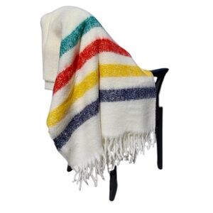 Hudson’s Bay Company HBC Stripes Striped Fringe Blanket